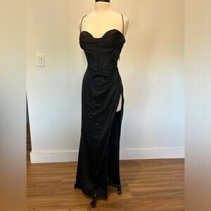 GB Gianni Bini Black Corset Style Dress 9